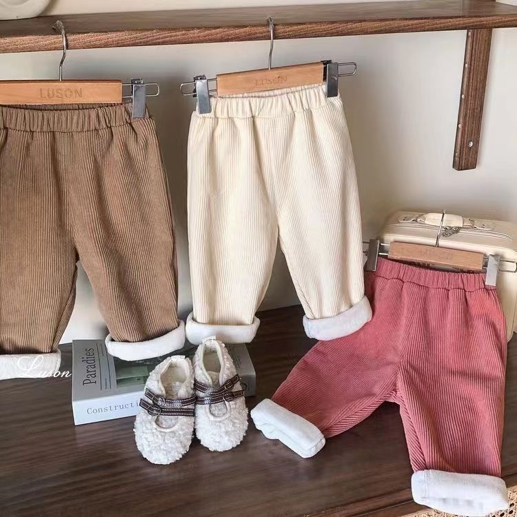Corduroy Pant Warm - Herbst Winter Kinder Kleidung Fleece Gefüttert