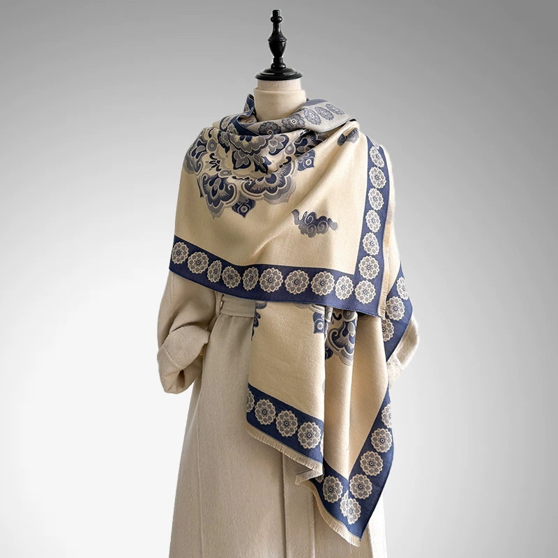 Cashmere Pashmina Wrap - Luxuriöser, dicker, warmer Pashmina-Wickelschal aus Kaschmirimitat