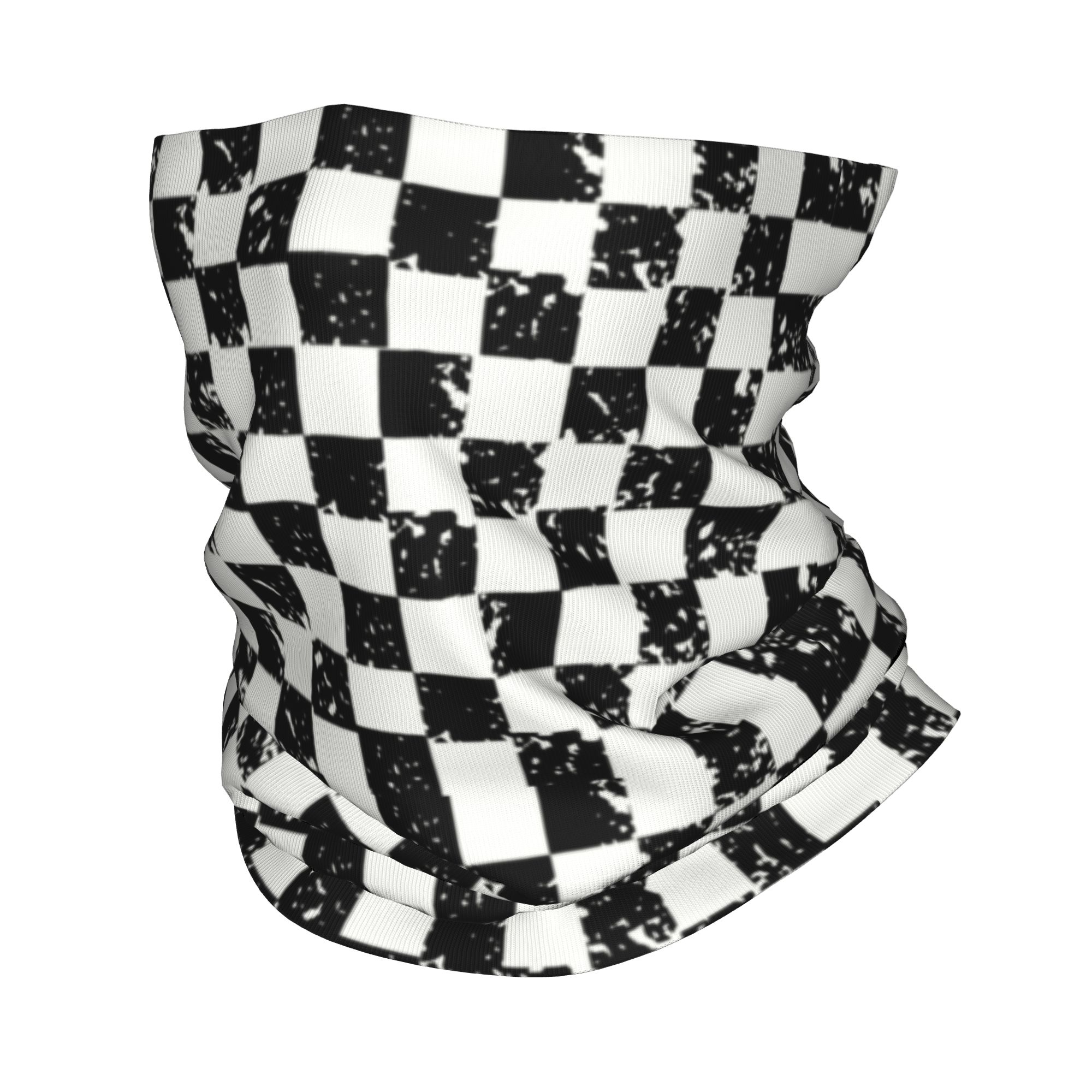 Neck Gaiter Fleece - Maßgefertigtes Retro-Kariertes Flaggen-Winter-Stirnband und Halswärmer für