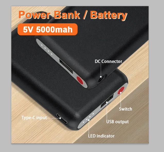 Heated Vest Battery - Power Bank 5V 5000mAh beheizte Handschuhe