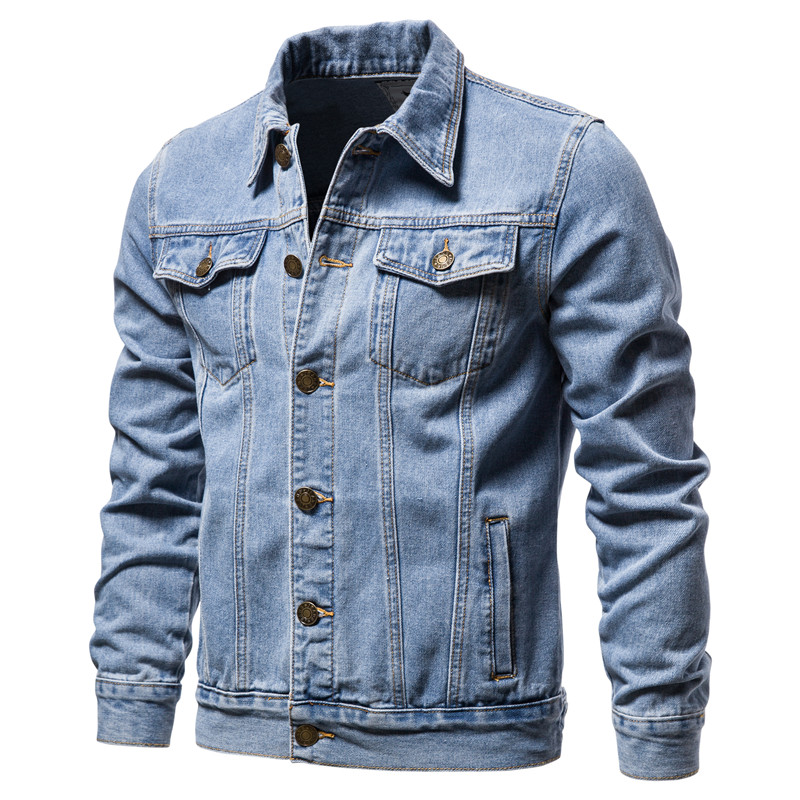 Down Jacket Packable - 2023 herbst Männer Feste Denim Jacken