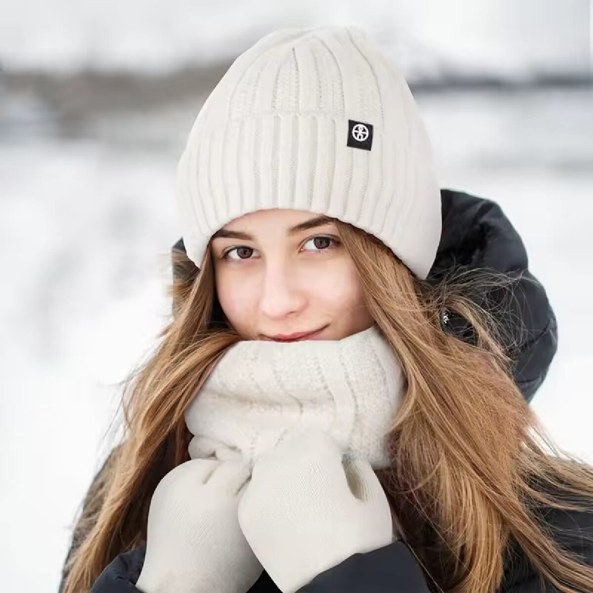 Wool Scarf Men - 3 stücke Winter Beanie Hut Handschuhe