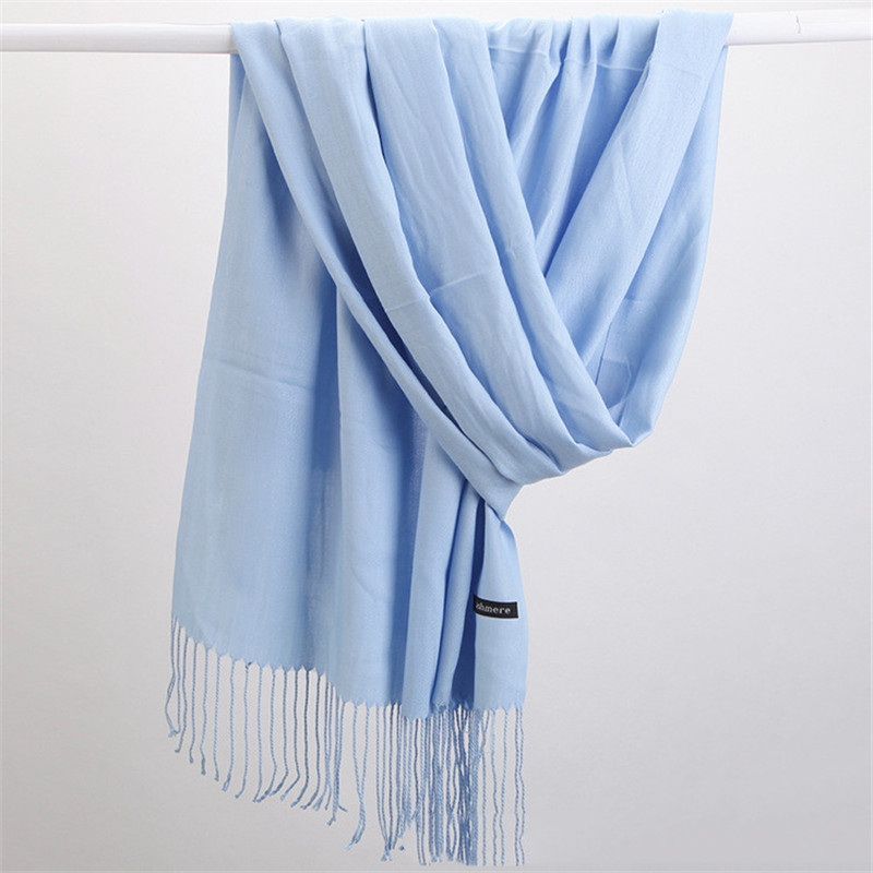 Mode Einfarbig 2023 Frauen Sch – Cashmere Pashmina Wrap Bewertung und Preis