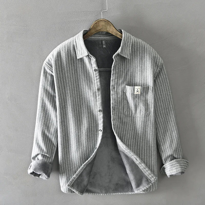Männer Winter Mode Fleece Gefü – Flannel Shirt Lined Bewertung und Preis