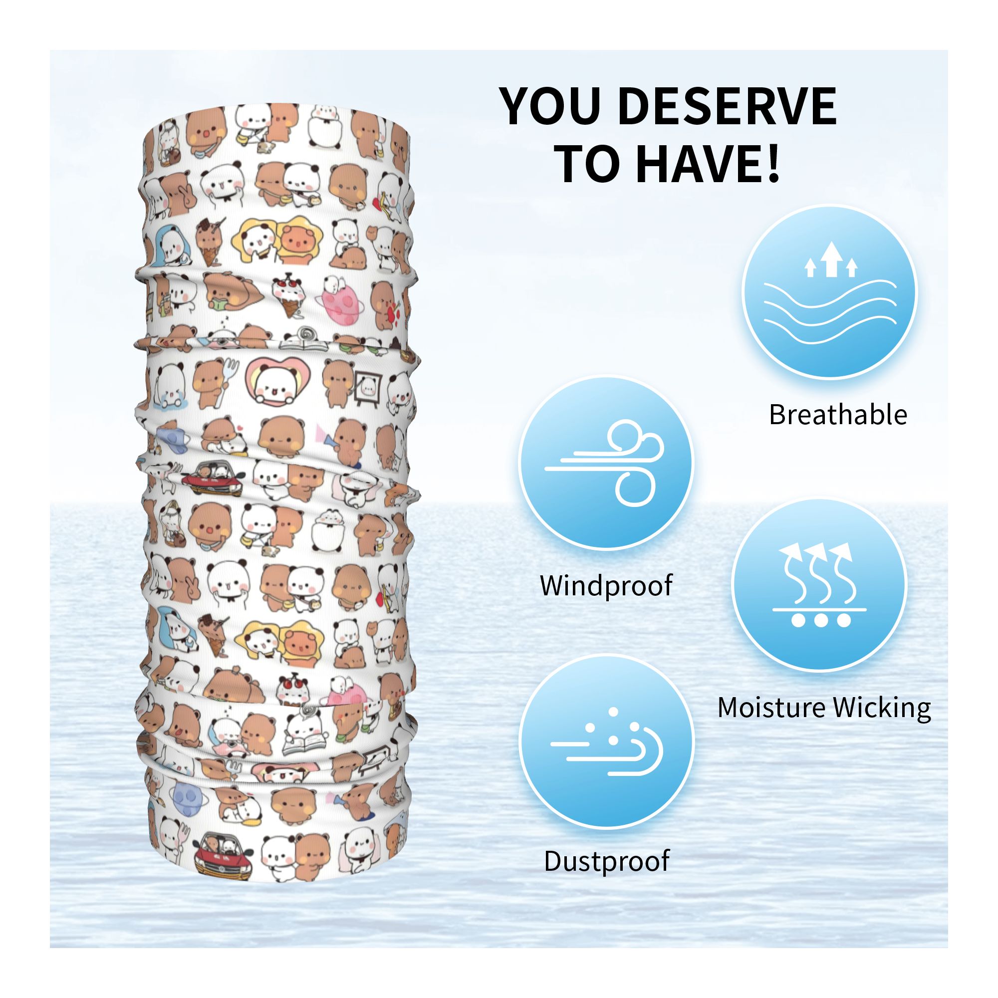 Benutzerdefinierte Bär Cartoon – Neck Gaiter Fleece Bewertung und Preis