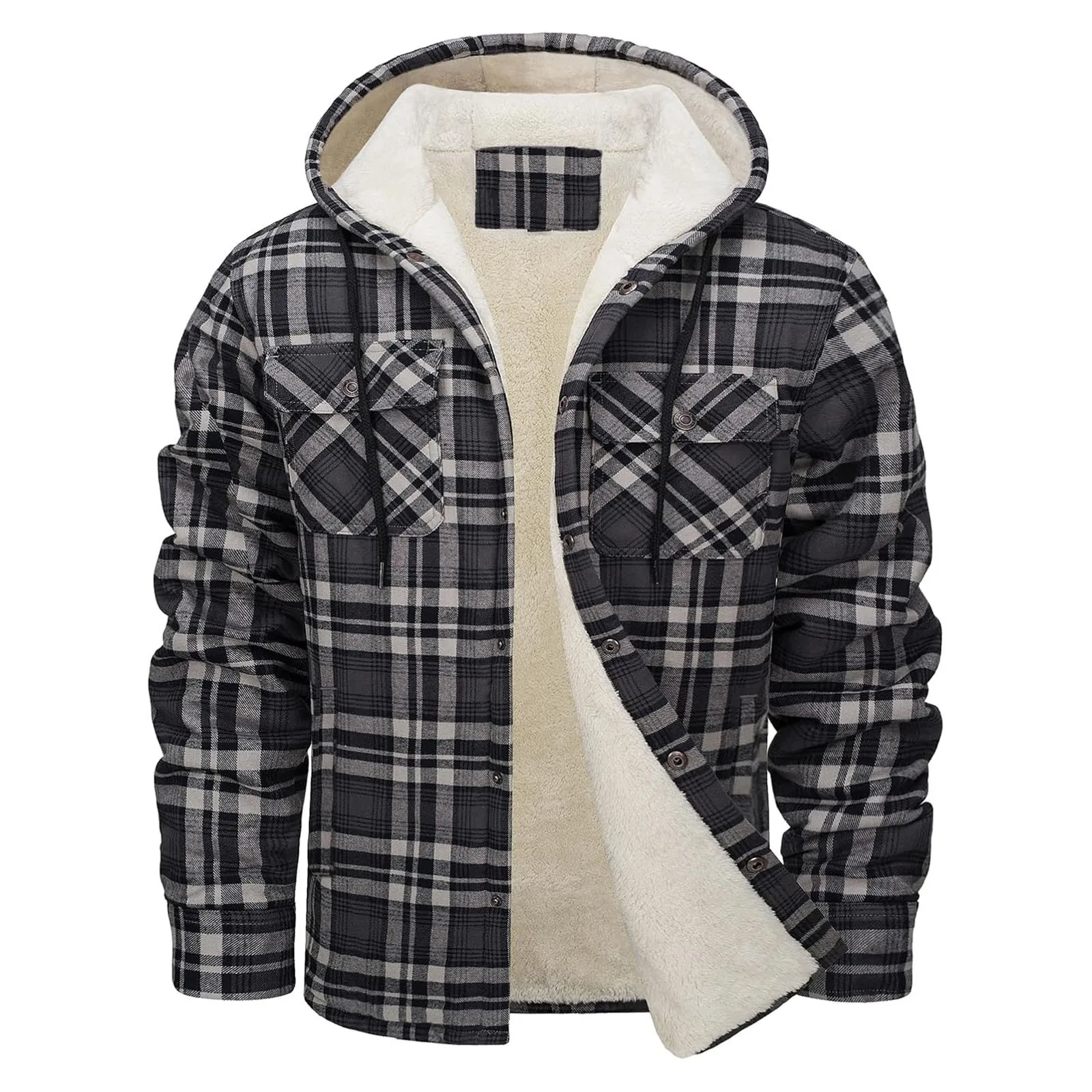 Dicke warme Flanell-Kapuzenjac – Flannel Shirt Lined Bewertung und Preis