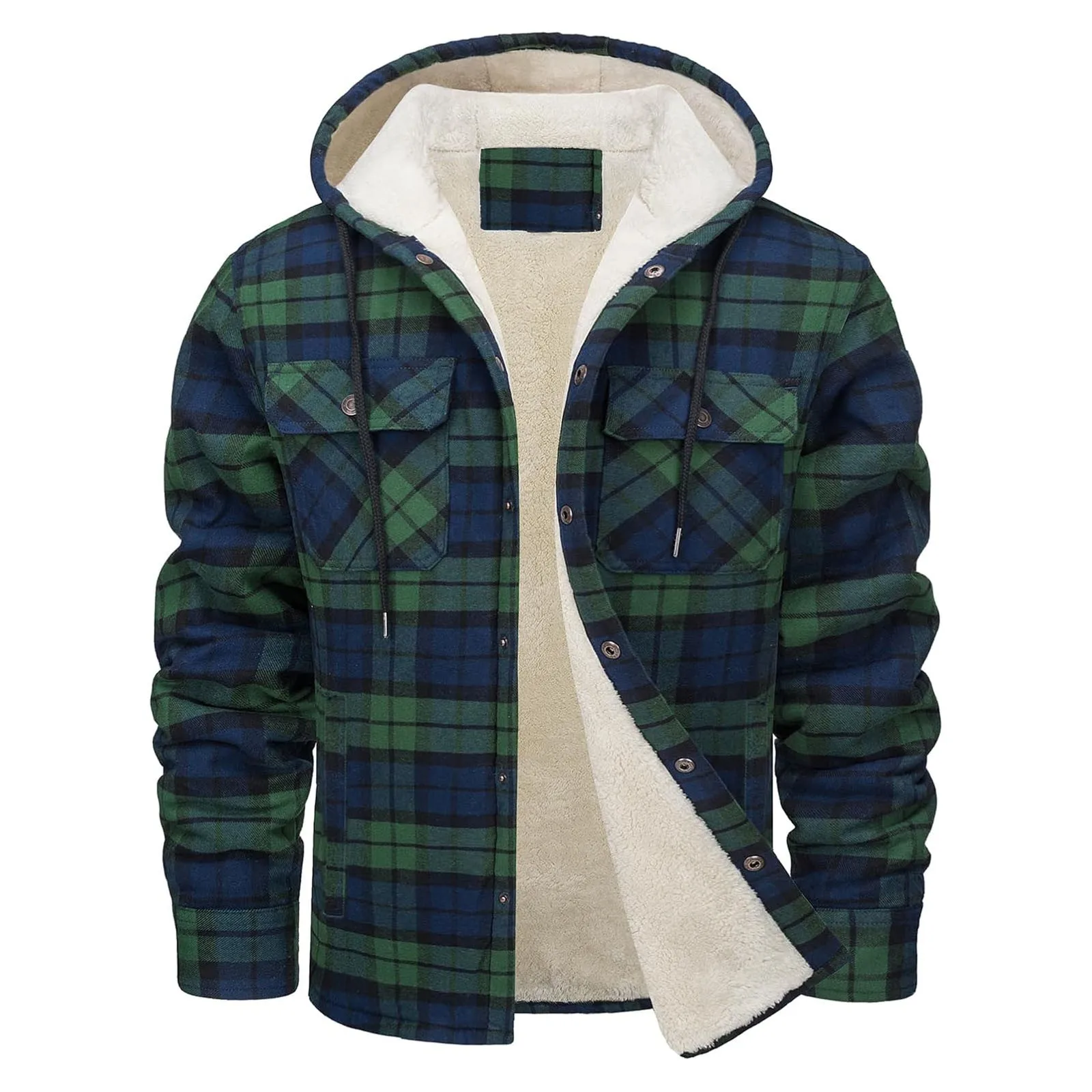 Dicke warme Flanell-Kapuzenjac – Flannel Shirt Lined Bewertung und Preis