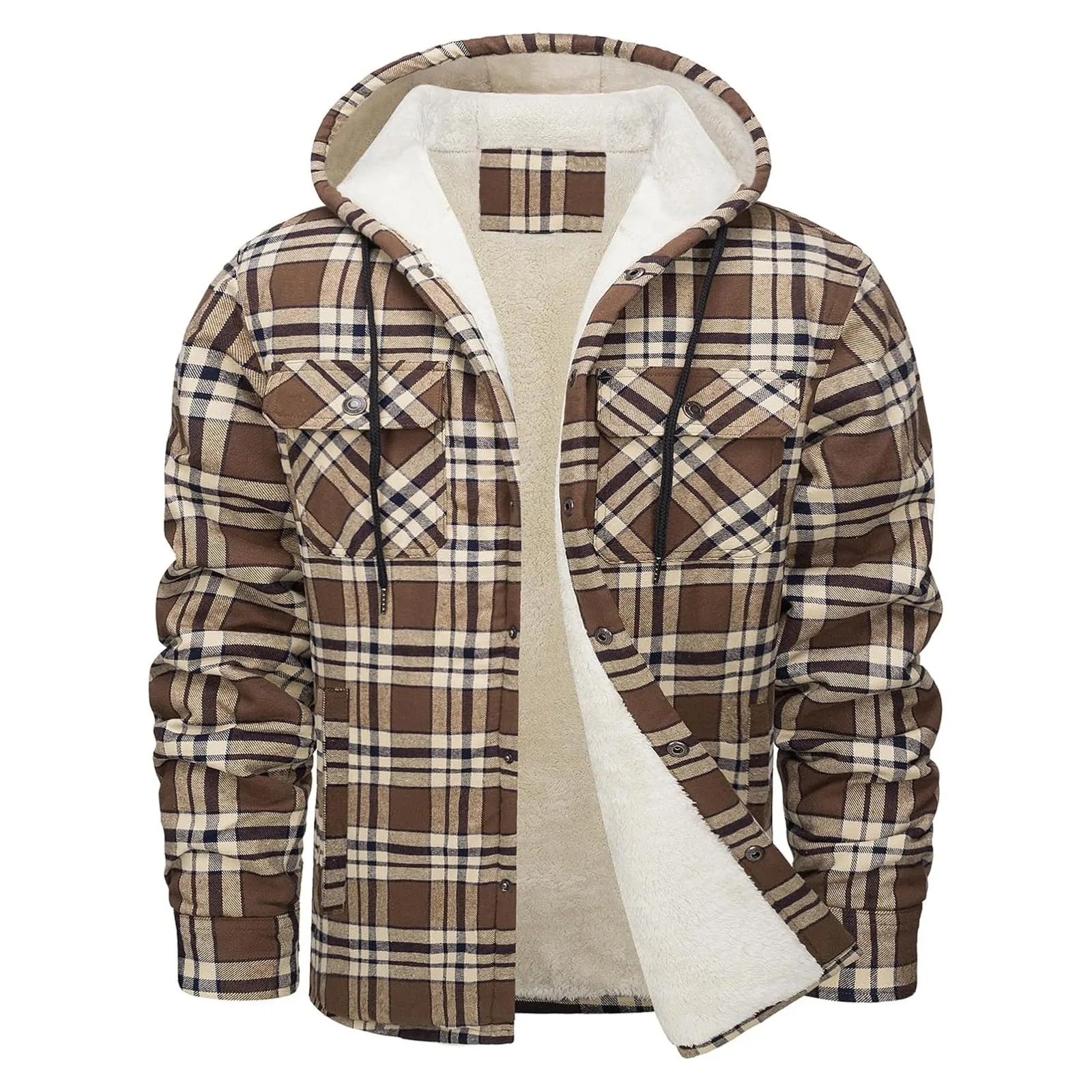 Dicke warme Flanell-Kapuzenjac – Flannel Shirt Lined Bewertung und Preis