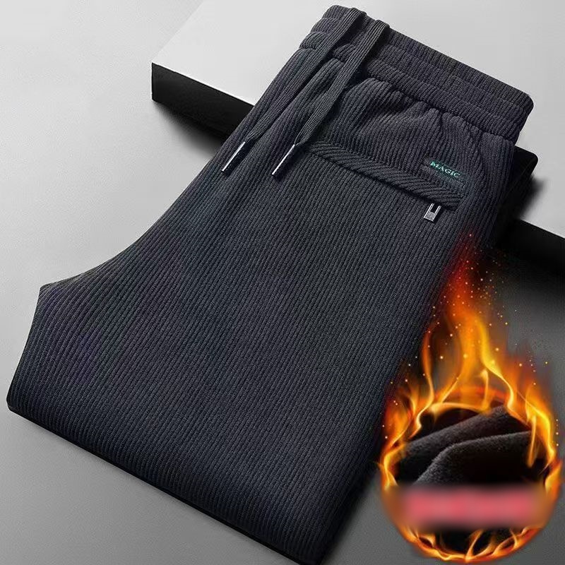 Schwarzgraue Herren-Freizeitho – Corduroy Pant Warm Bewertung und Preis