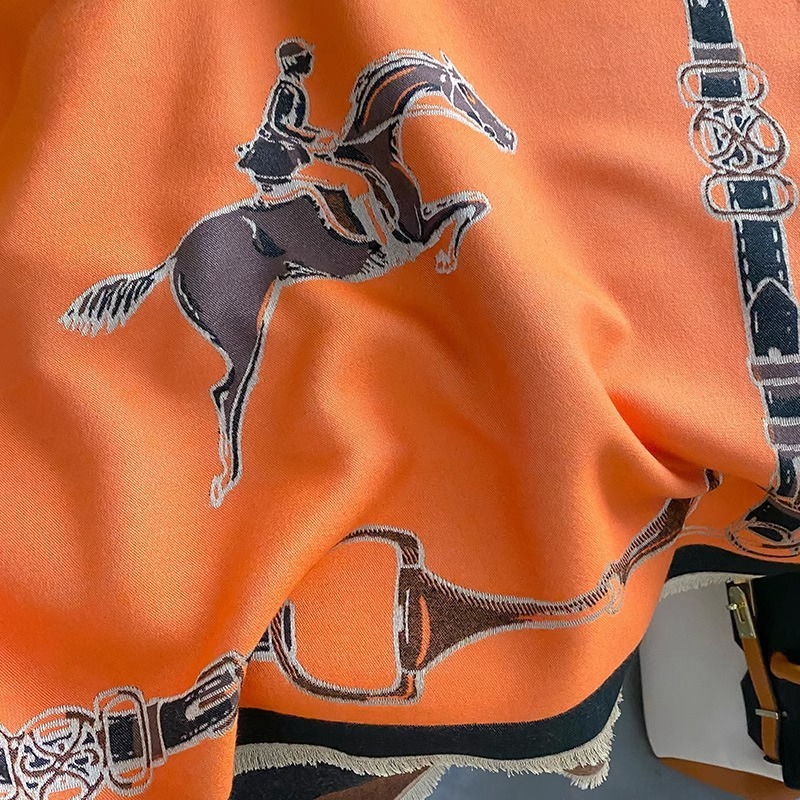 Retro Rider Horse Schal aus Ka – Wool Scarf Men Bewertung und Preis