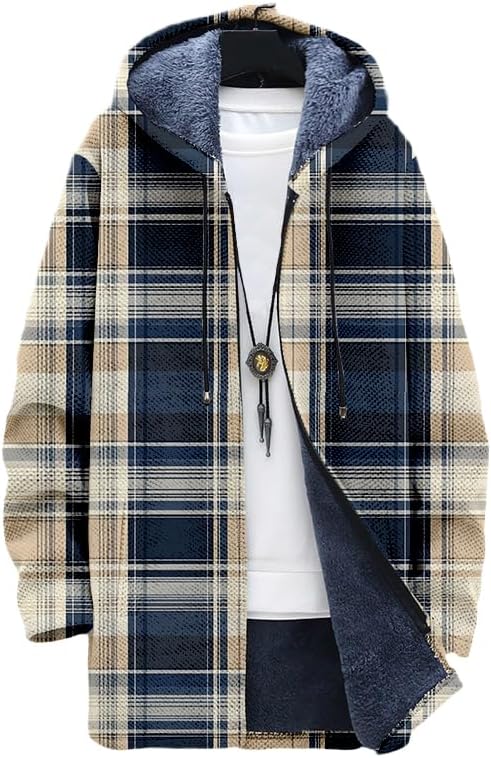 Herren-Cardigan mit Karomuster – Sherpa Hoodie Fleece Bewertung und Preis